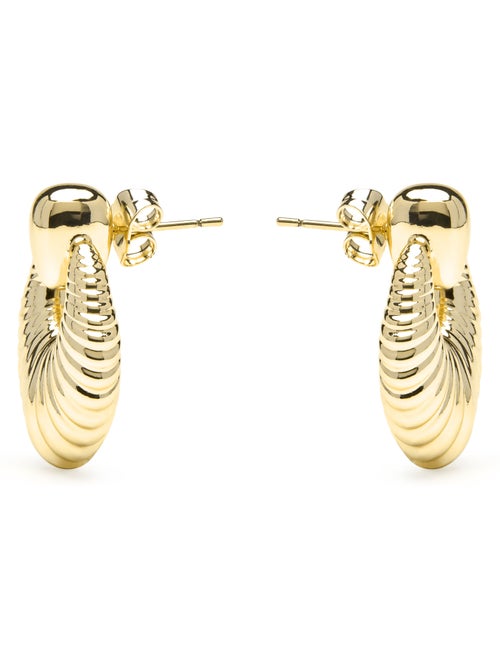 Boucles d'oreilles et plaqué or 18k - Rajba - Kiabi Boucles d'oreilles et plaqué or 18k - Rajba - Kiabi