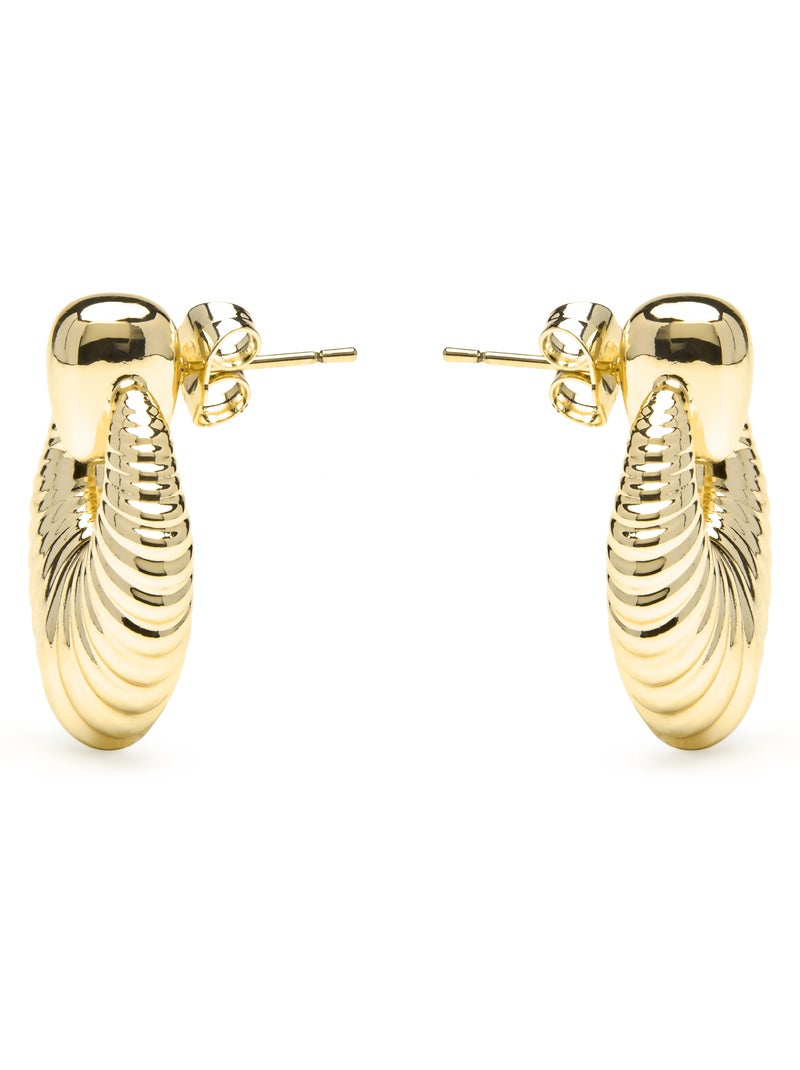 Boucles d'oreilles et plaqué or 18k - Rajba Doré/or - Kiabi