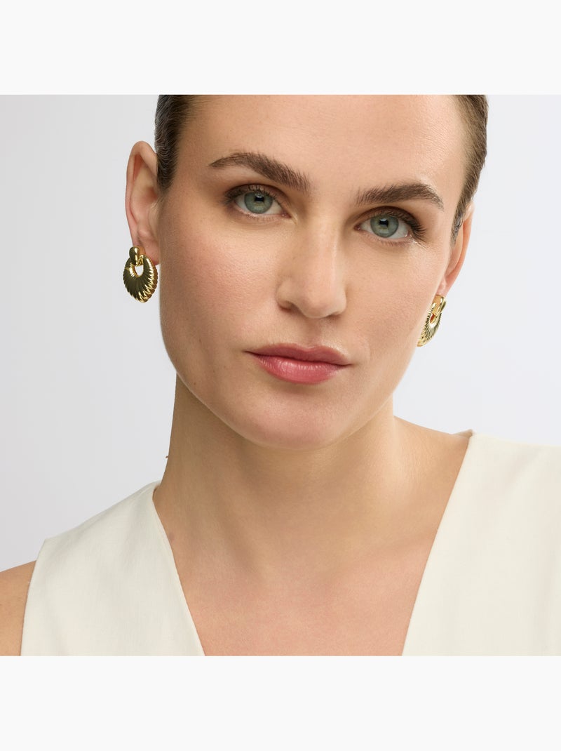 Boucles d'oreilles et plaqué or 18k - Rajba Jaune - Kiabi