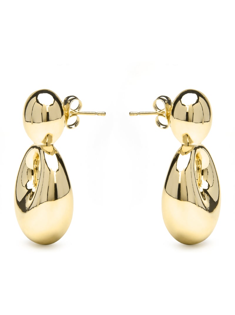 Boucles d'oreilles et plaqué or 18k - Sisma Doré/or - Kiabi