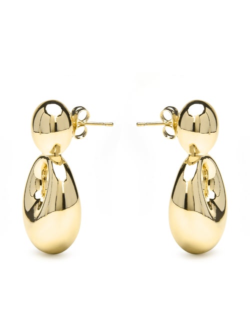 Boucles d'oreilles et plaqué or 18k - Sisma - Kiabi Boucles d'oreilles et plaqué or 18k - Sisma - Kiabi