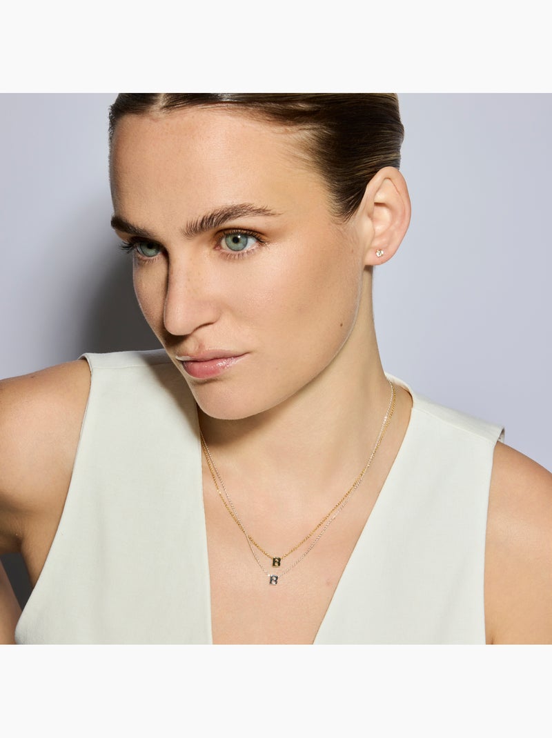 Boucles d'oreilles et plaqué or 18k avec zircon cubique brillant - Verak Blanc - Kiabi