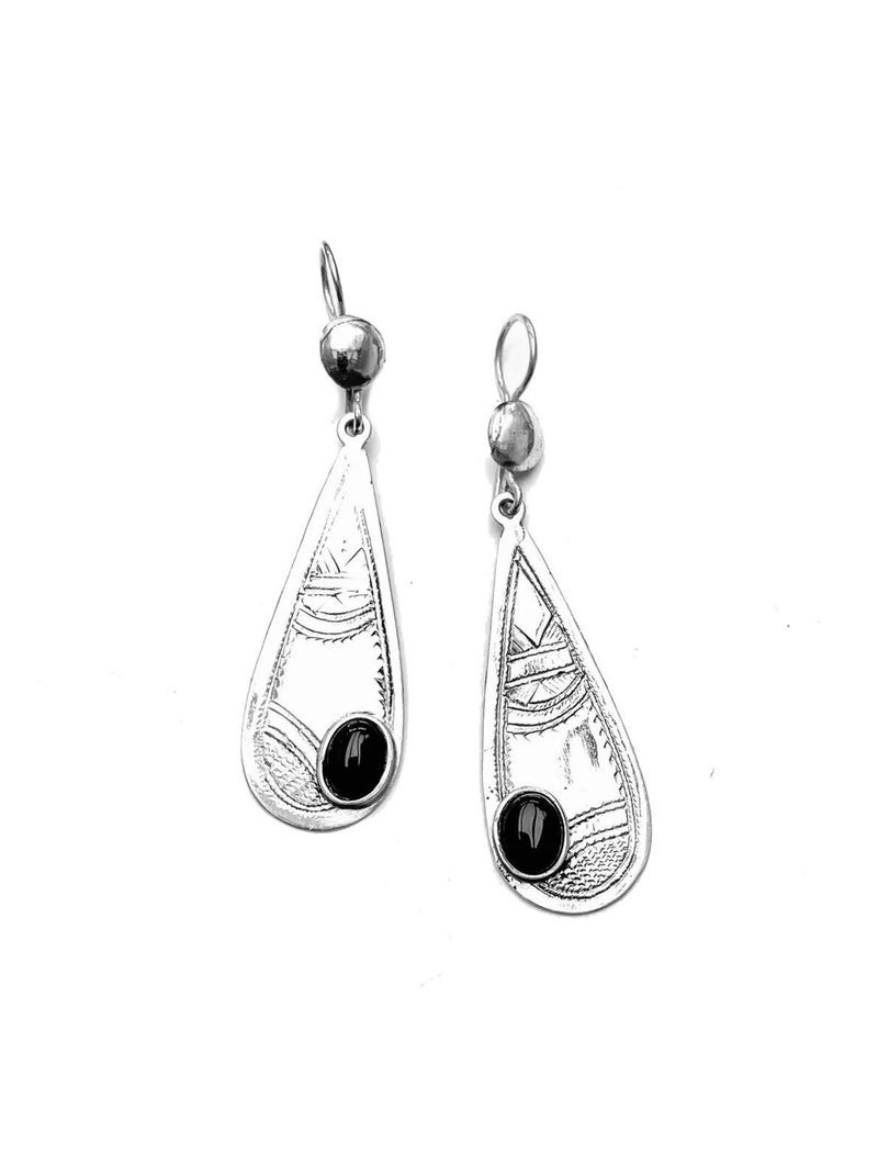 Boucles d'oreilles ethnique fabriquées artisanale Argenté - Kiabi
