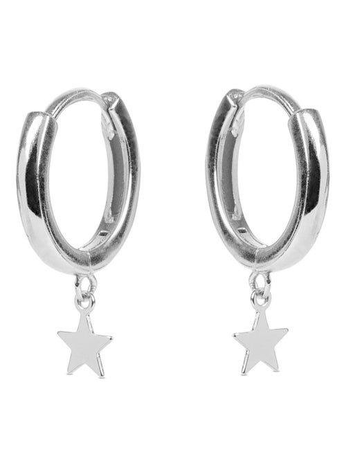 Boucles d'oreilles étoile en argent 925 de Luxenter - Kiabi