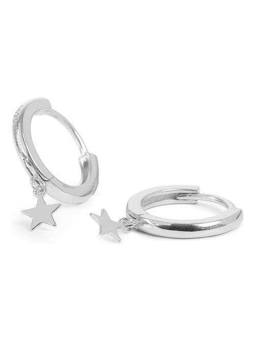 Boucles d'oreilles étoile en argent 925 de Luxenter - Kiabi