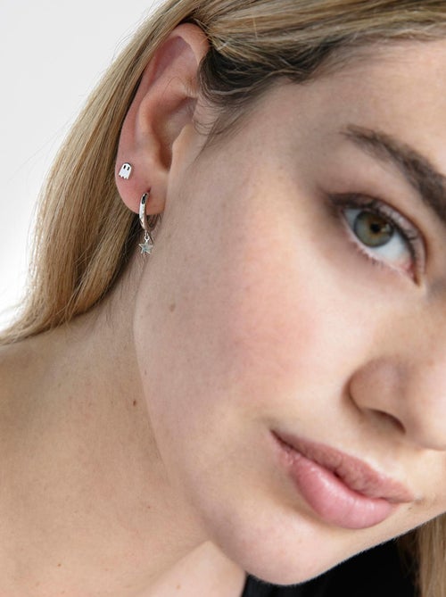 Boucles d'oreilles étoile en argent 925 de Luxenter - Kiabi
