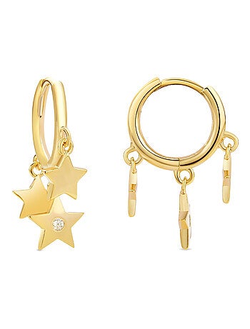 Boucles d'oreilles étoile Luxenter Finition or
