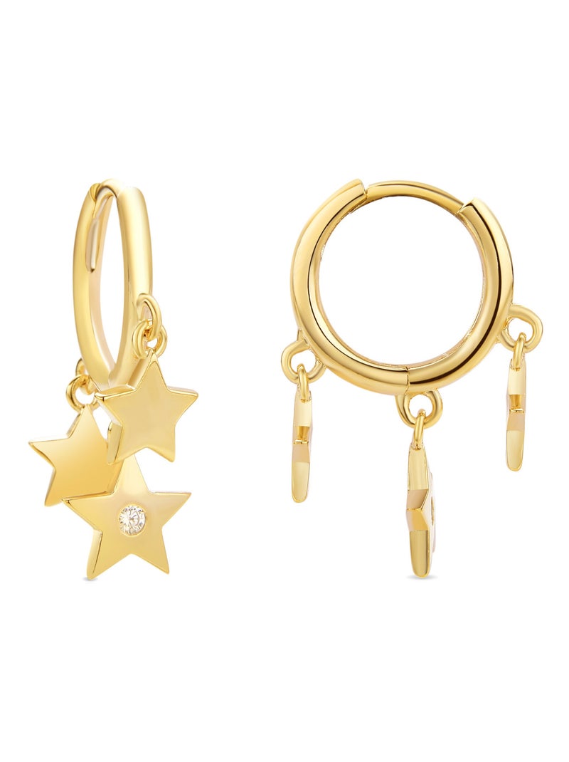 Boucles d'oreilles étoile Luxenter Finition or Argent - Kiabi
