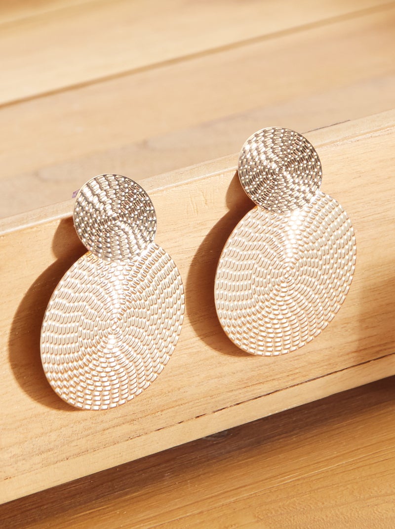 Boucles d'oreilles formes rondes Doré - Kiabi
