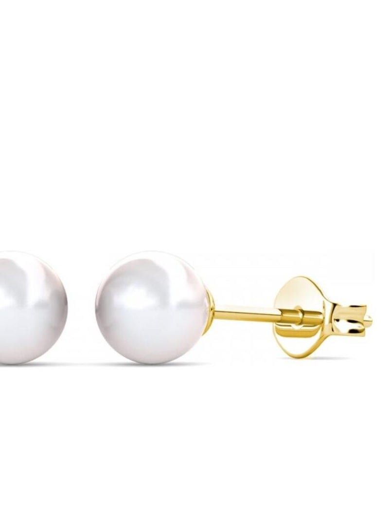 Boucles d'oreilles Full Moon Pearl - Doré et Cristal Doré/or - Kiabi