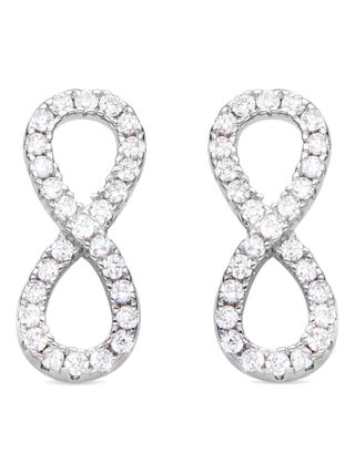 Boucles d'oreilles Infinity de Luxenter finition argentée