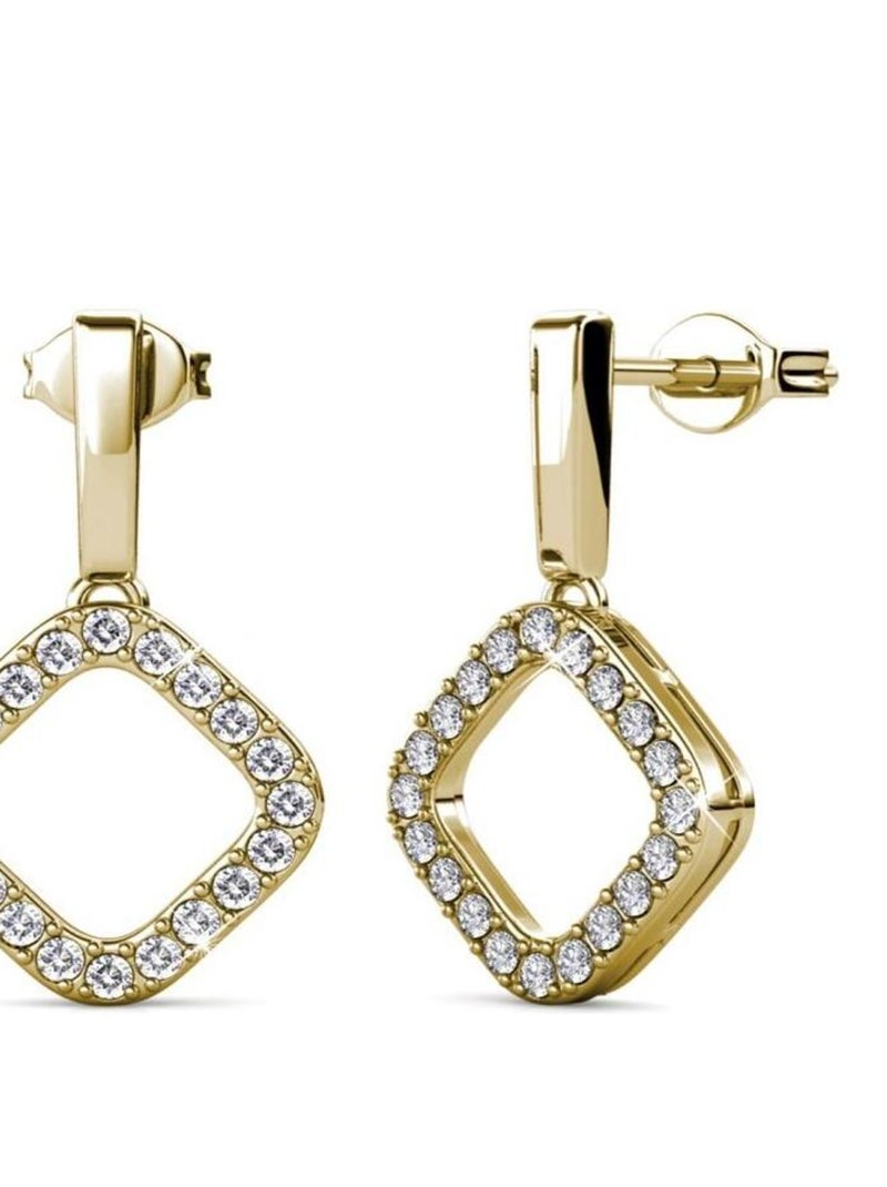 Boucles d'oreilles Irina - Doré et Cristal Doré/or - Kiabi