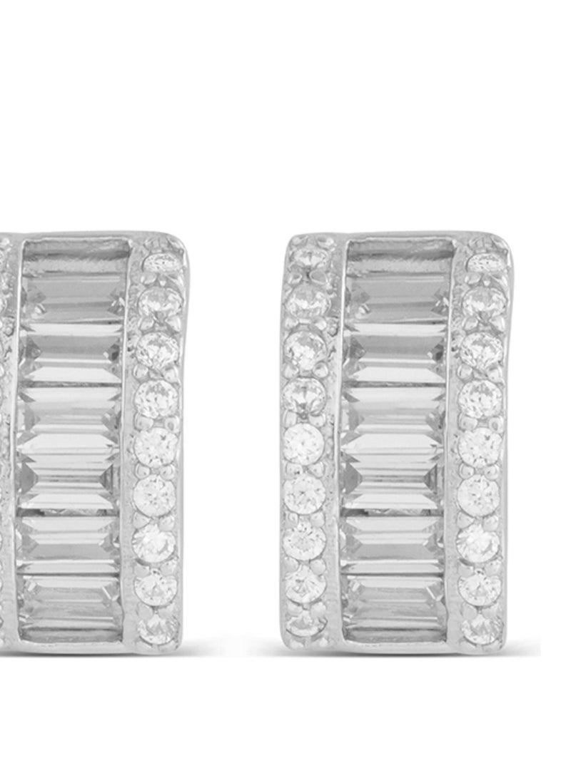Boucles d'oreilles kush en argent 925 et perles blanches rhodiées Argent - Kiabi