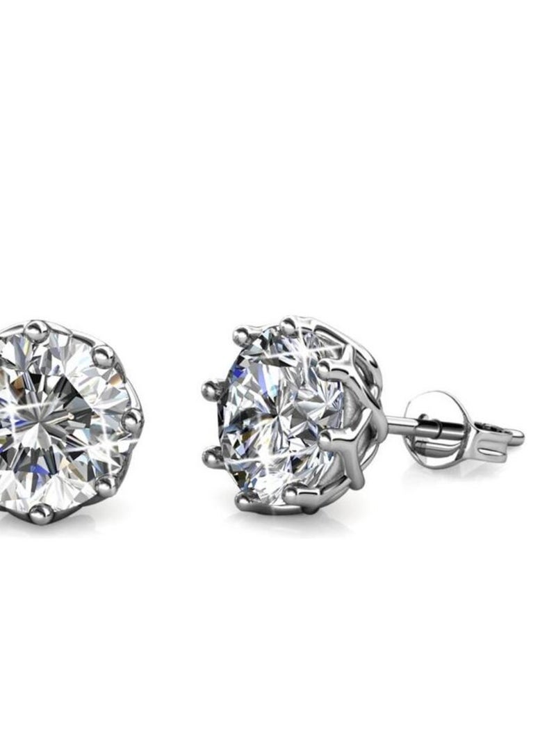 Boucles d'oreilles Lily - Argenté et Cristal Argent - Kiabi