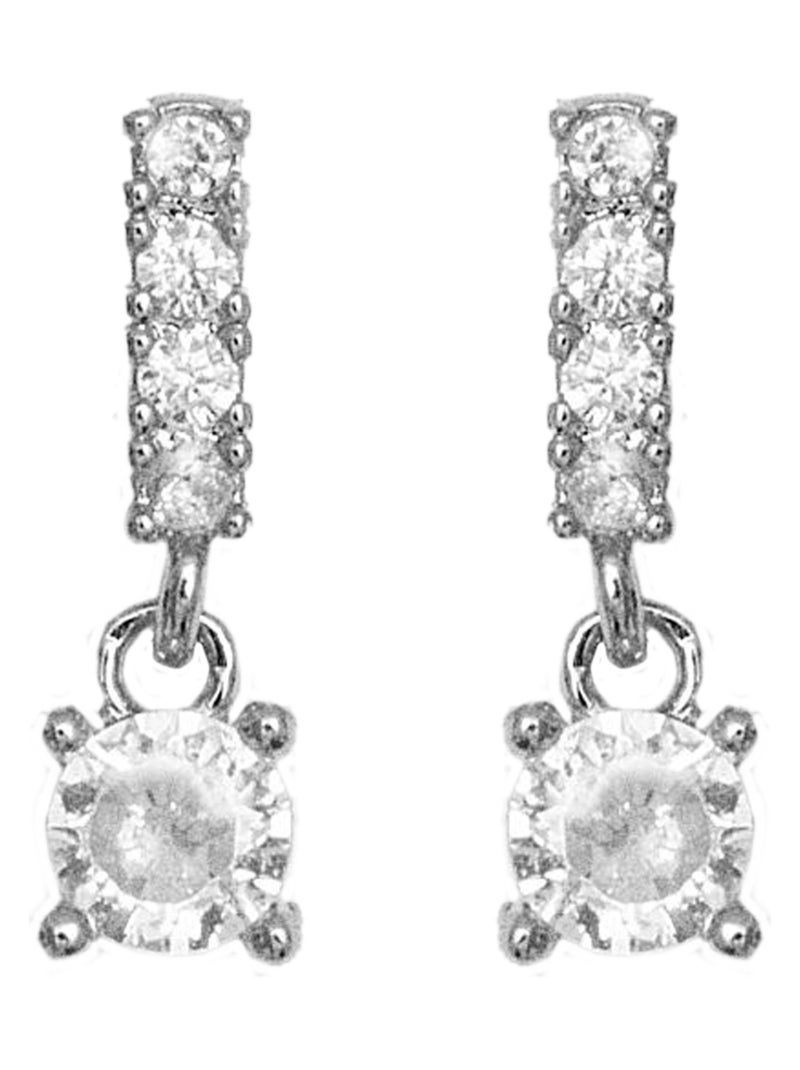Boucles d'oreilles Lissha en zirconium de Luxenter Argent - Kiabi