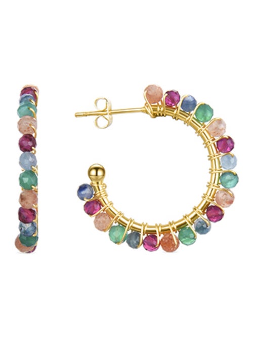 Boucles d'oreilles Luxenter Aiel en or jaune 18 carats. - Kiabi