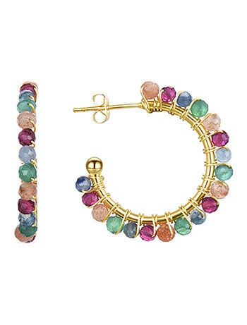 Boucles d'oreilles Luxenter Aiel et plaqué or 18k.