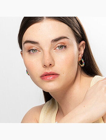 Boucles d'oreilles Luxenter Aiel et plaqué or 18k.