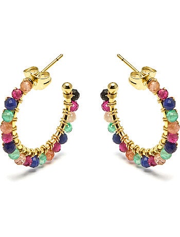 Boucles d'oreilles Luxenter Aiel et plaqué or 18k.