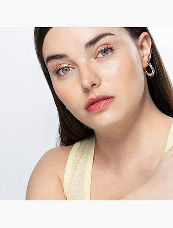 Boucles d'oreilles Luxenter Aiel et plaqué or 18k.