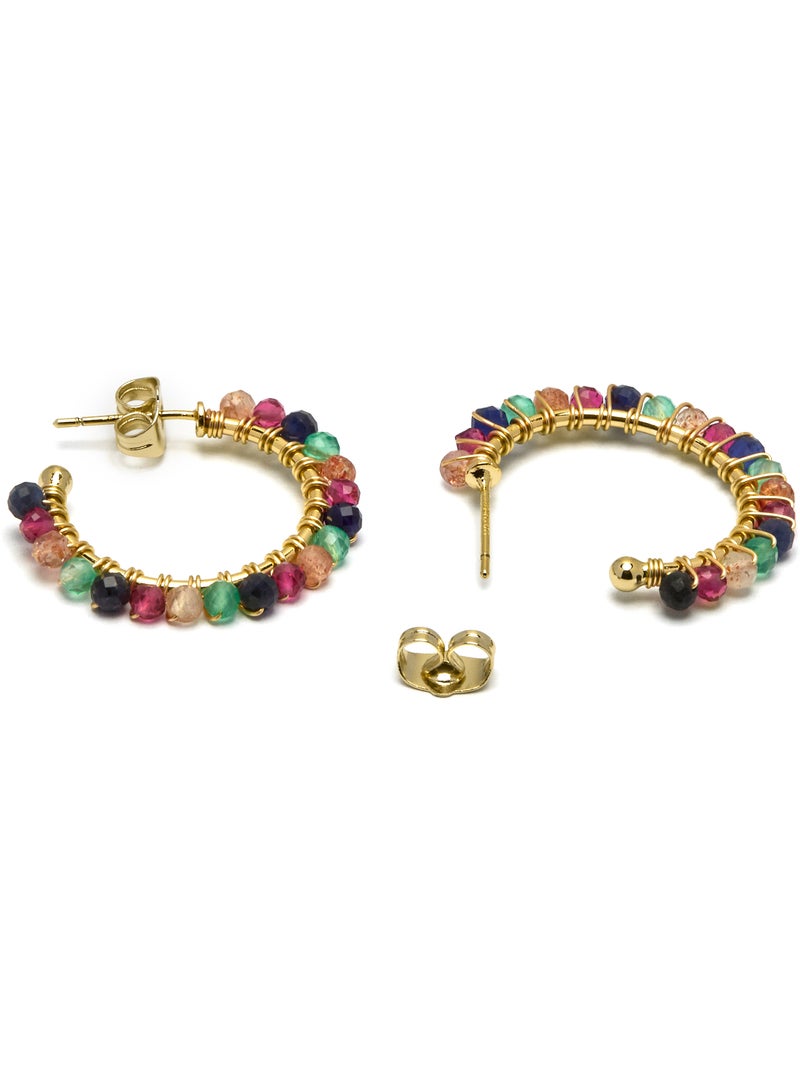 Boucles d'oreilles Luxenter Aiel et plaqué or 18k. Multicolore - Kiabi