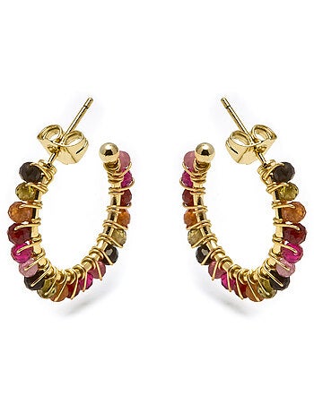 Boucles d'oreilles Luxenter Aiel et plaqué or 18k.