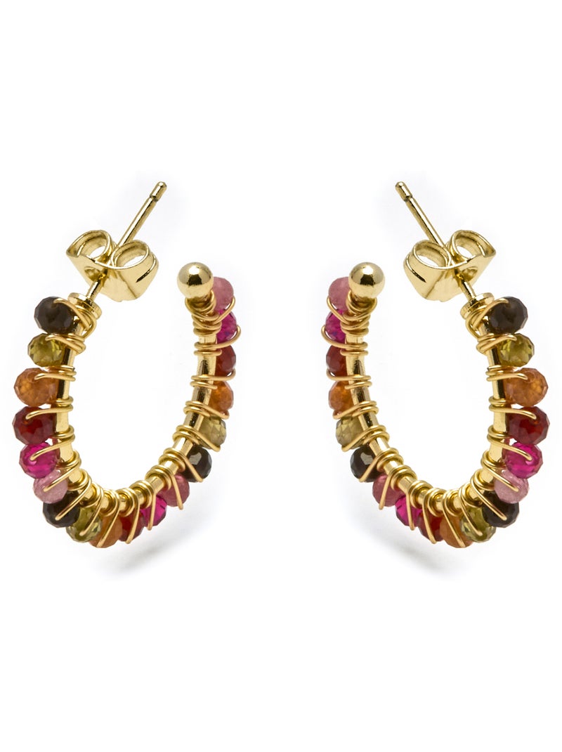 Boucles d'oreilles Luxenter Aiel et plaqué or 18k. Multicolore - Kiabi