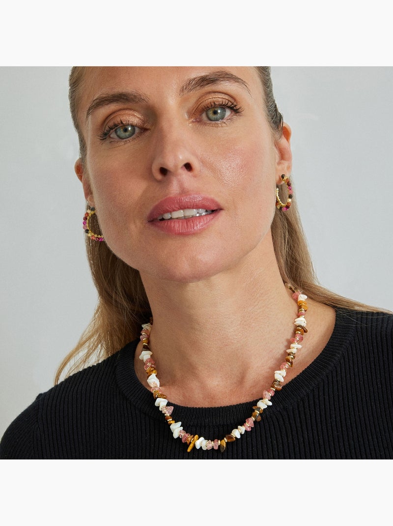 Boucles d'oreilles Luxenter Aiel et plaqué or 18k. Multicolore - Kiabi