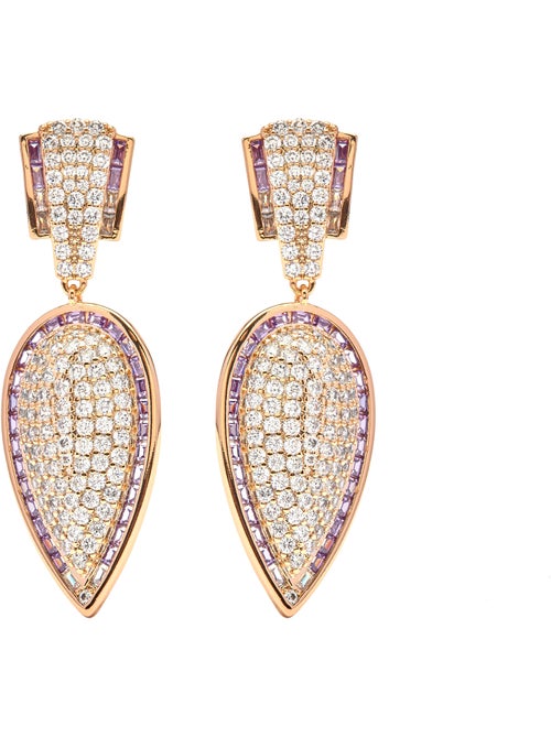 Boucles d'oreilles Luxenter Améthyste Zirconia sur or jaune 18k - Halek - Kiabi Boucles d'oreilles Luxenter Améthyste Zirconia sur or jaune 18k - Halek - Kiabi