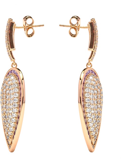 Boucles d'oreilles Luxenter Améthyste Zirconia sur or jaune 18k - Halek - Kiabi Boucles d'oreilles Luxenter Améthyste Zirconia sur or jaune 18k - Halek - Kiabi