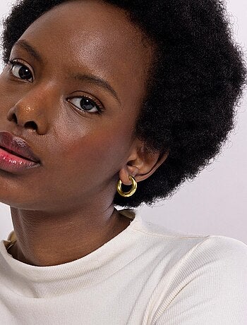 Boucles d'oreilles Luxenter Amyck en or jaune 18 carats