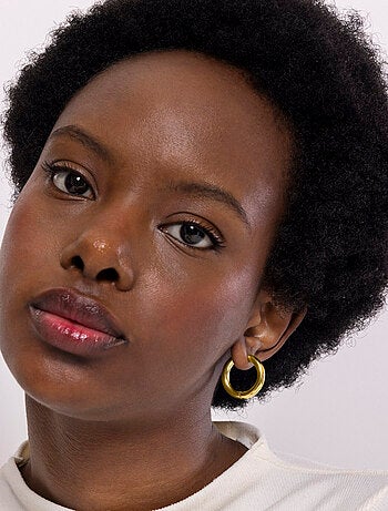 Boucles d'oreilles Luxenter Amyck plaqué or jaune 18 carats