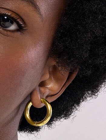 Boucles d'oreilles Luxenter Amyck plaqué or jaune 18 carats