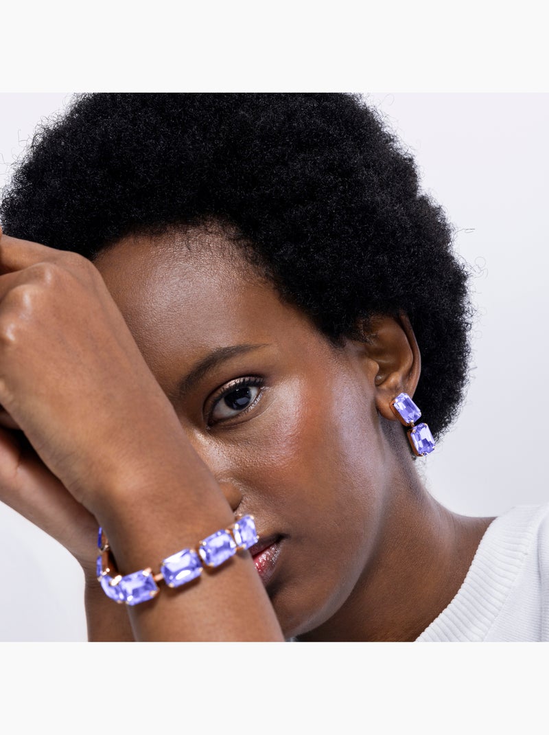 Boucles d'oreilles Luxenter Ankek et plaqué or 18k Violet - Kiabi