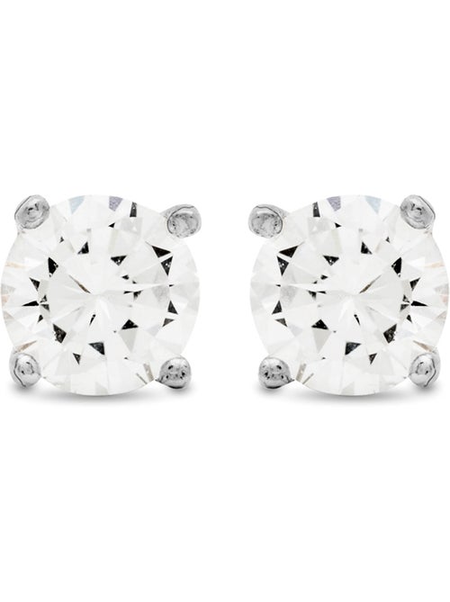 Boucles d'oreilles Luxenter Argent 925 avec Zirconium brillant plaqué Rhodium - Basic - Kiabi Boucles d'oreilles Luxenter Argent 925 avec Zirconium brillant plaqué Rhodium - Basic - Kiabi