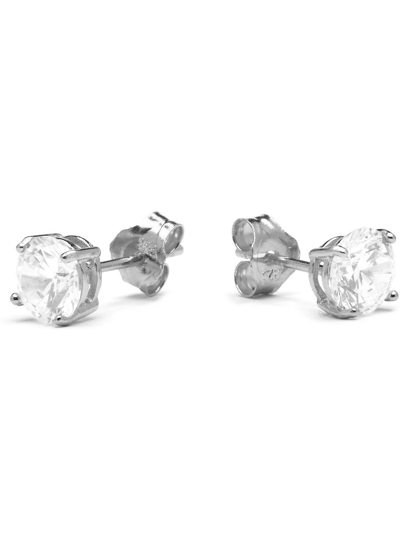 Boucles d'oreilles Luxenter Argent 925 avec Zirconium brillant plaqué Rhodium - Basic Argent - Kiabi