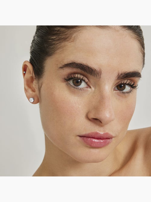 Boucles d'oreilles Luxenter Argent 925 avec Zirconium brillant plaqué Rhodium - Basic - Kiabi Boucles d'oreilles Luxenter Argent 925 avec Zirconium brillant plaqué Rhodium - Basic - Kiabi