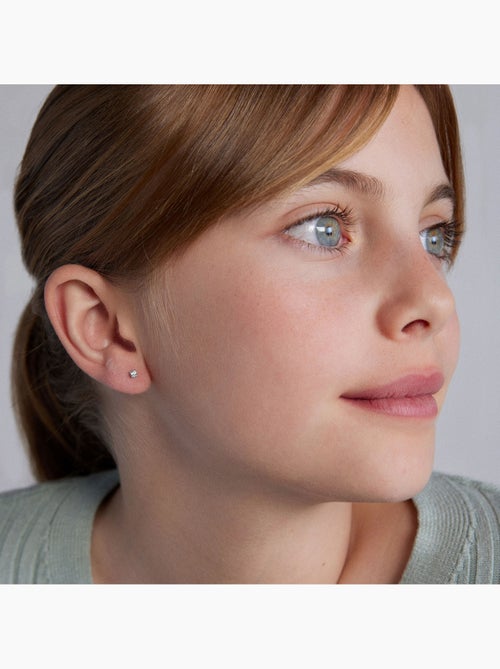 Boucles d'oreilles Luxenter Argent 925 avec Zirconium brillant plaqué Rhodium - Basic - Kiabi