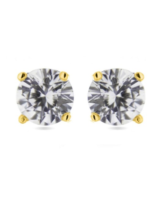 Boucles d'oreilles Luxenter Argent 925 avec Zirconium brillant plaqué Rhodium - Basic - Kiabi