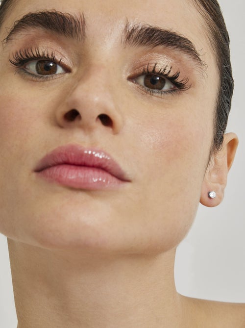 Boucles d'oreilles Luxenter Argent 925 avec Zirconium brillant plaqué Rhodium - Basic - Kiabi