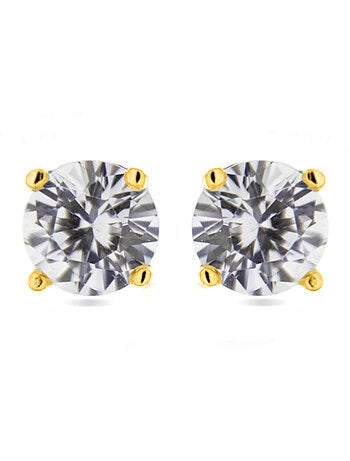 Boucles d'oreilles Luxenter Argent 925 avec Zirconium brillant plaqué Rhodium - Basic