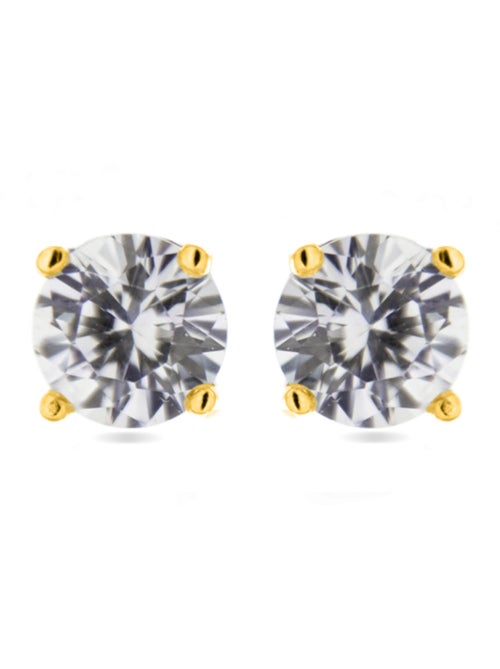 Boucles d'oreilles Luxenter Argent 925 avec Zirconium brillant plaqué Rhodium - Basic - Kiabi