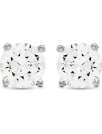 Boucles d'oreilles Luxenter Argent 925 avec Zirconium brillant plaqué Rhodium - Basic