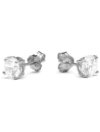 Boucles d'oreilles Luxenter Argent 925 avec Zirconium brillant plaqué Rhodium - Basic