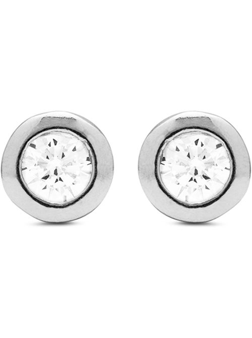 Boucles d'oreilles Luxenter Argent 925 avec Zirconium brillant plaqué Rhodium - Zaja - Kiabi