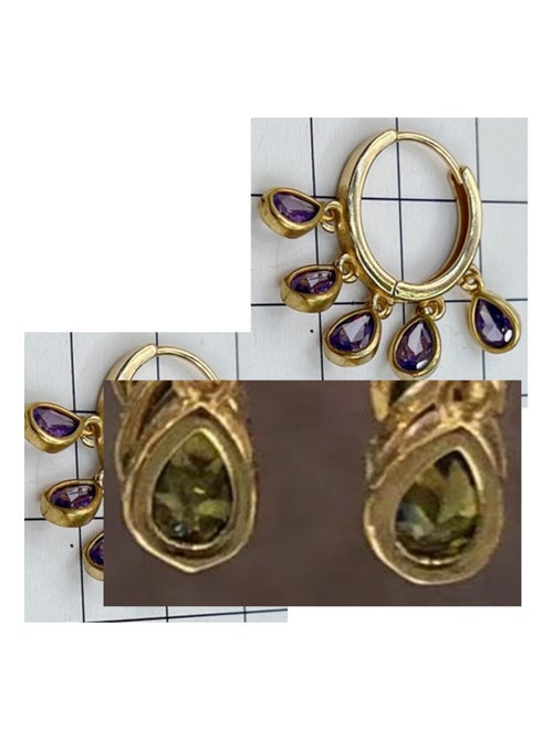 Boucles d'oreilles Luxenter Atzul en or 18k - Kiabi