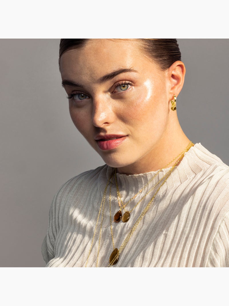 Boucles d'oreilles Luxenter Atzul et plaqué or 18k Vert - Kiabi