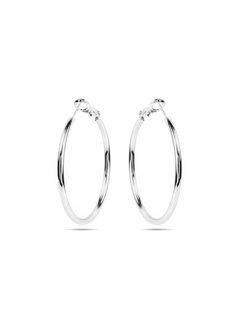 Boucles d'oreilles Luxenter avec - finition argentée - Dierax Gris - Kiabi