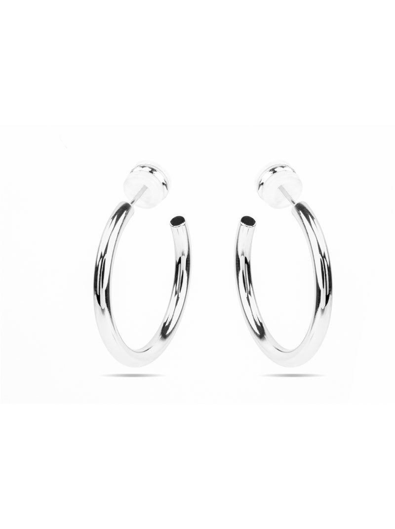 Boucles d'oreilles Luxenter avec - finition argentée - Hudak Gris - Kiabi