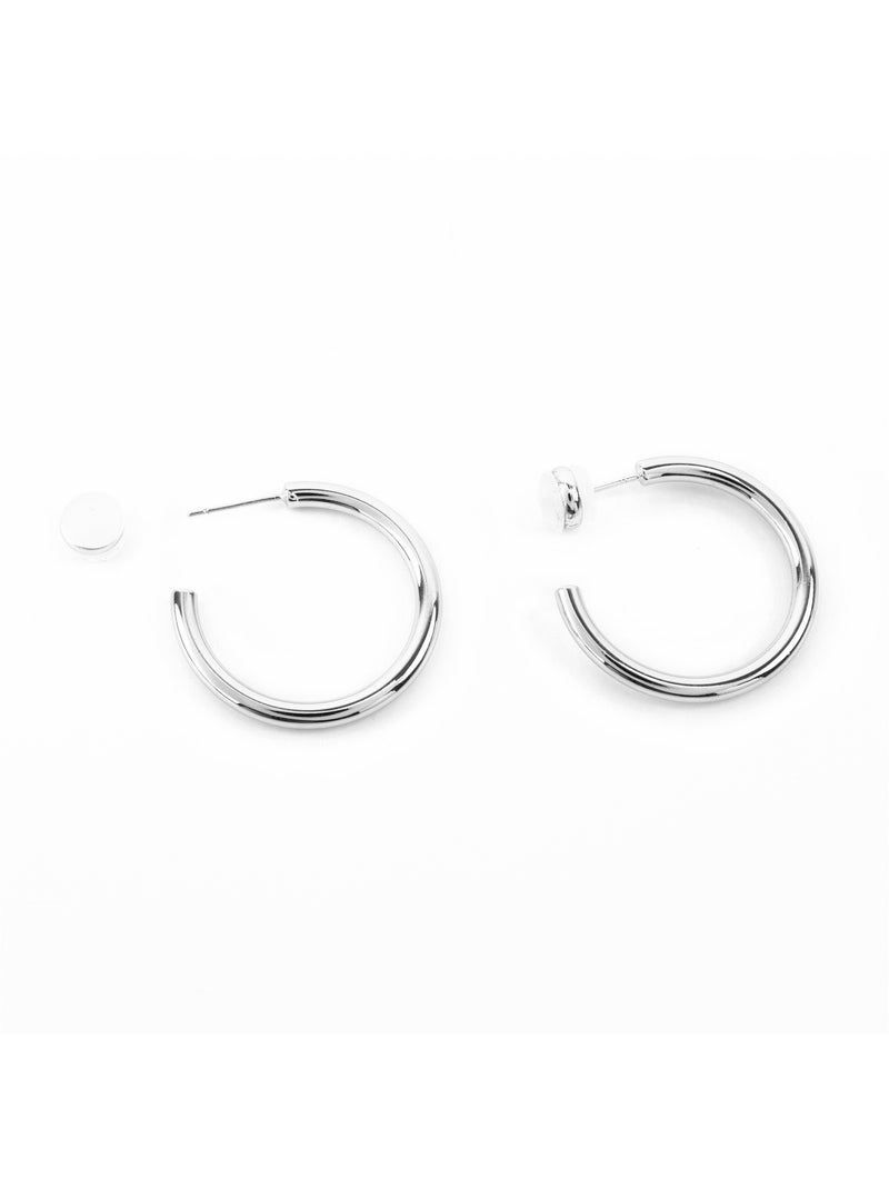 Boucles d'oreilles Luxenter avec - finition argentée - Hudak Gris - Kiabi